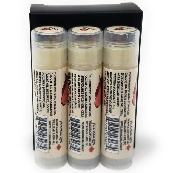 Hooker Lips Luxury Lip Balm Coconut 3 Pack - Picture 2 of 3